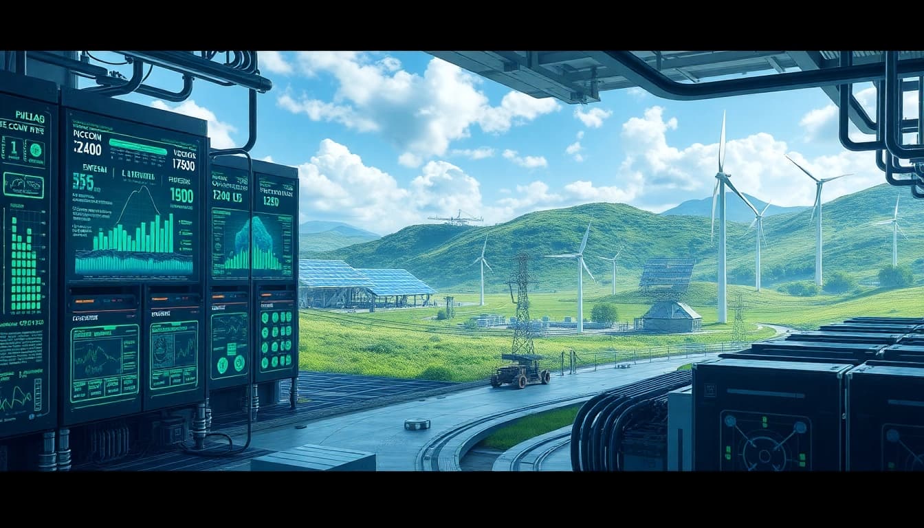 Free cloud mining facility utilizing renewable energy and AI technology.
