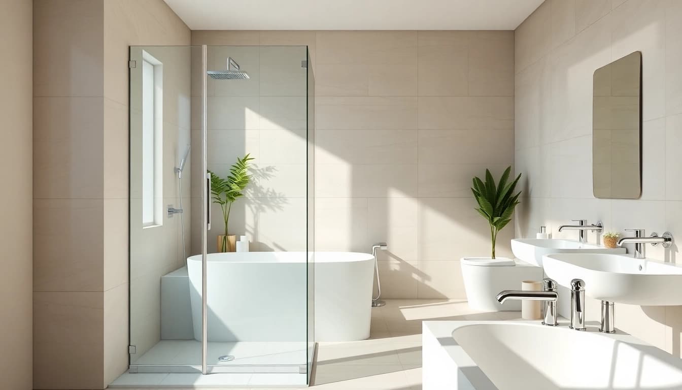 Transform your space with elegant showers au featuring modern designs and luxury bathroom fixtures.