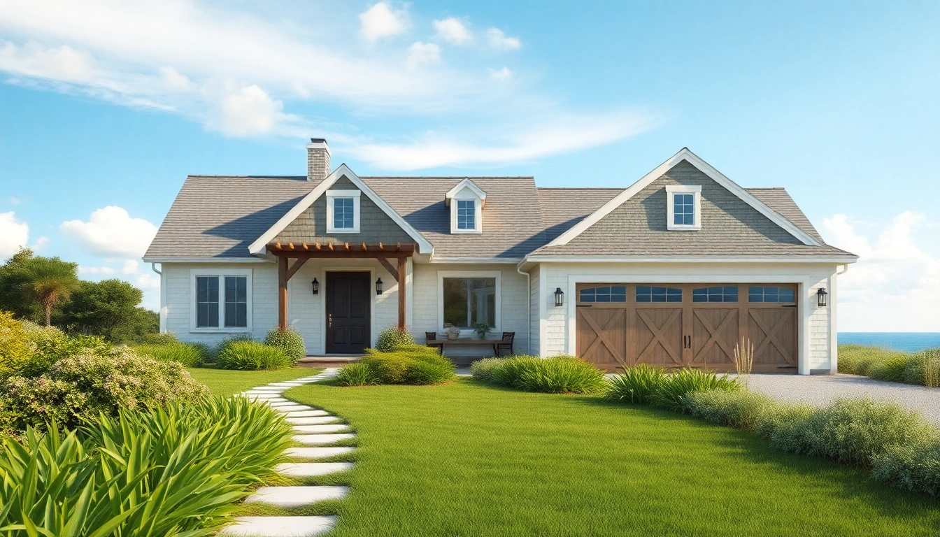 Transform a cape cod home with a beautiful attached garage under a clear blue sky.
