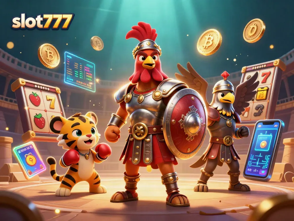 Menangkan jackpot slot777 dengan karakter unik di arena koloseum penuh warna.