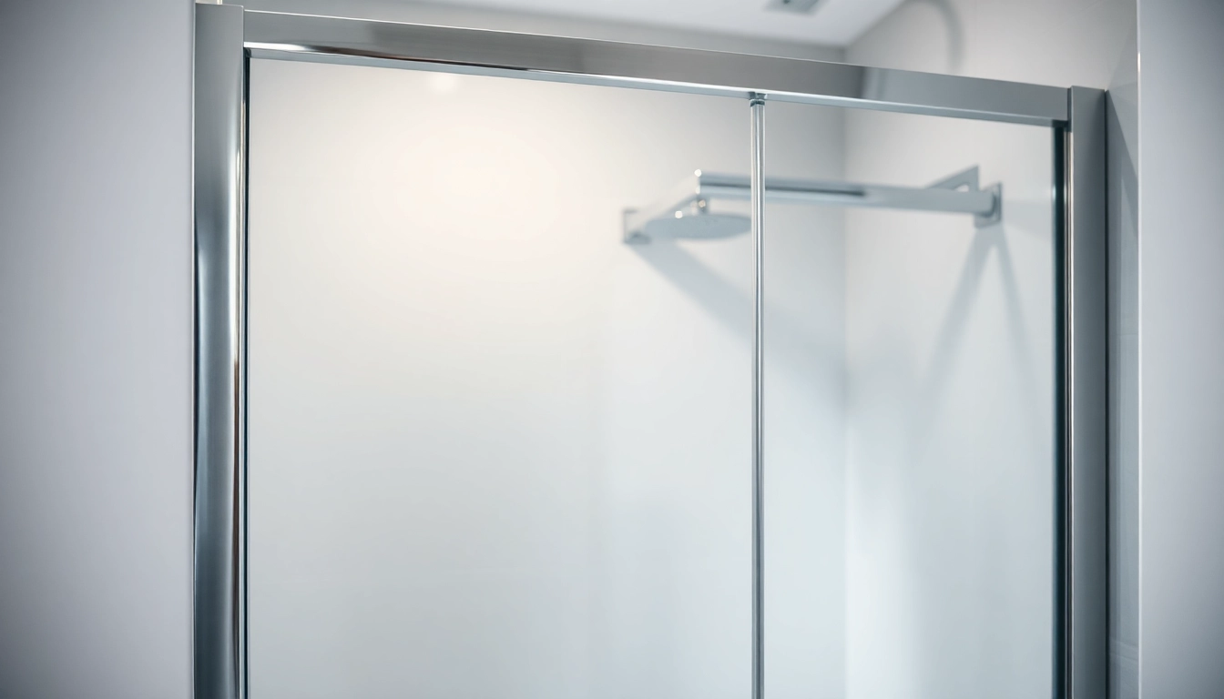 Elegant shower screen door enhancing a modern bathroom's design with sleek glass and chrome.