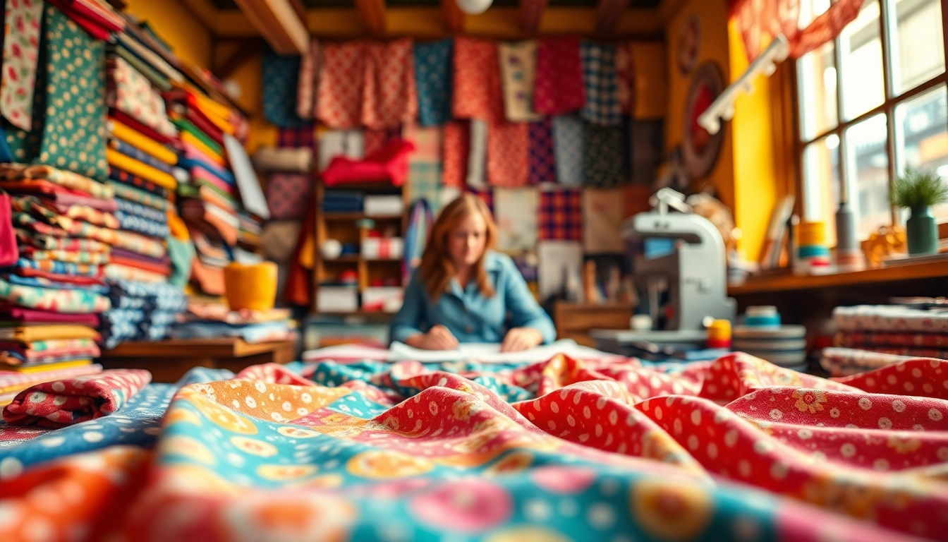 Wafelstof in diverse kleuren en patronen, met een artisan die creatief bezig is.