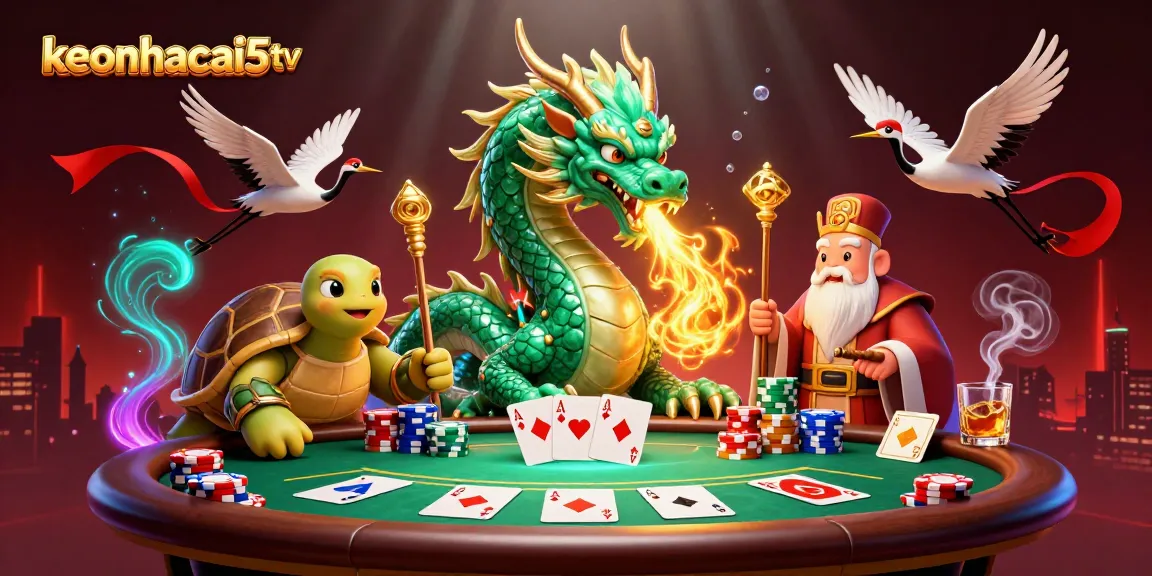 Experience thrilling gameplay at keonhacai5tv with dynamic poker scenes featuring iconic characters.
