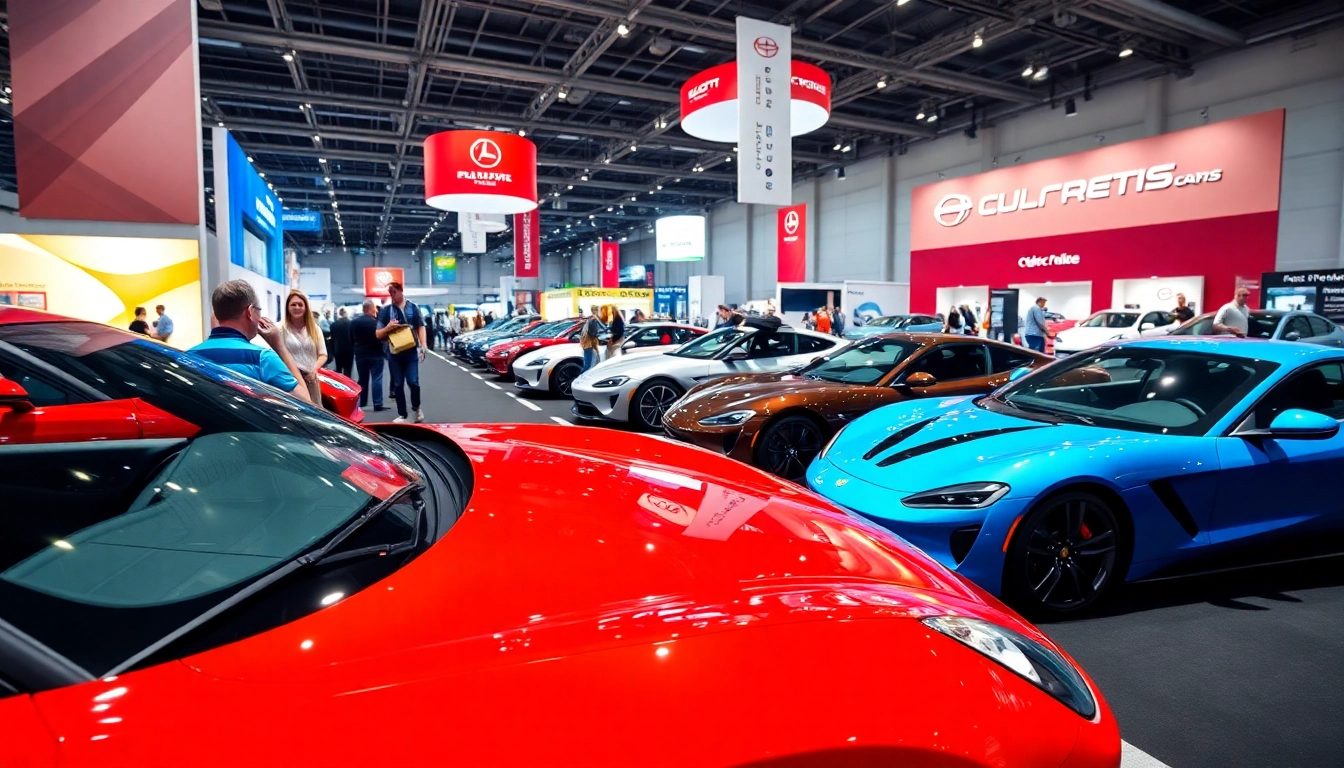 Discover the excitement of the Auto Cars Show with diverse and colorful vehicles on display.