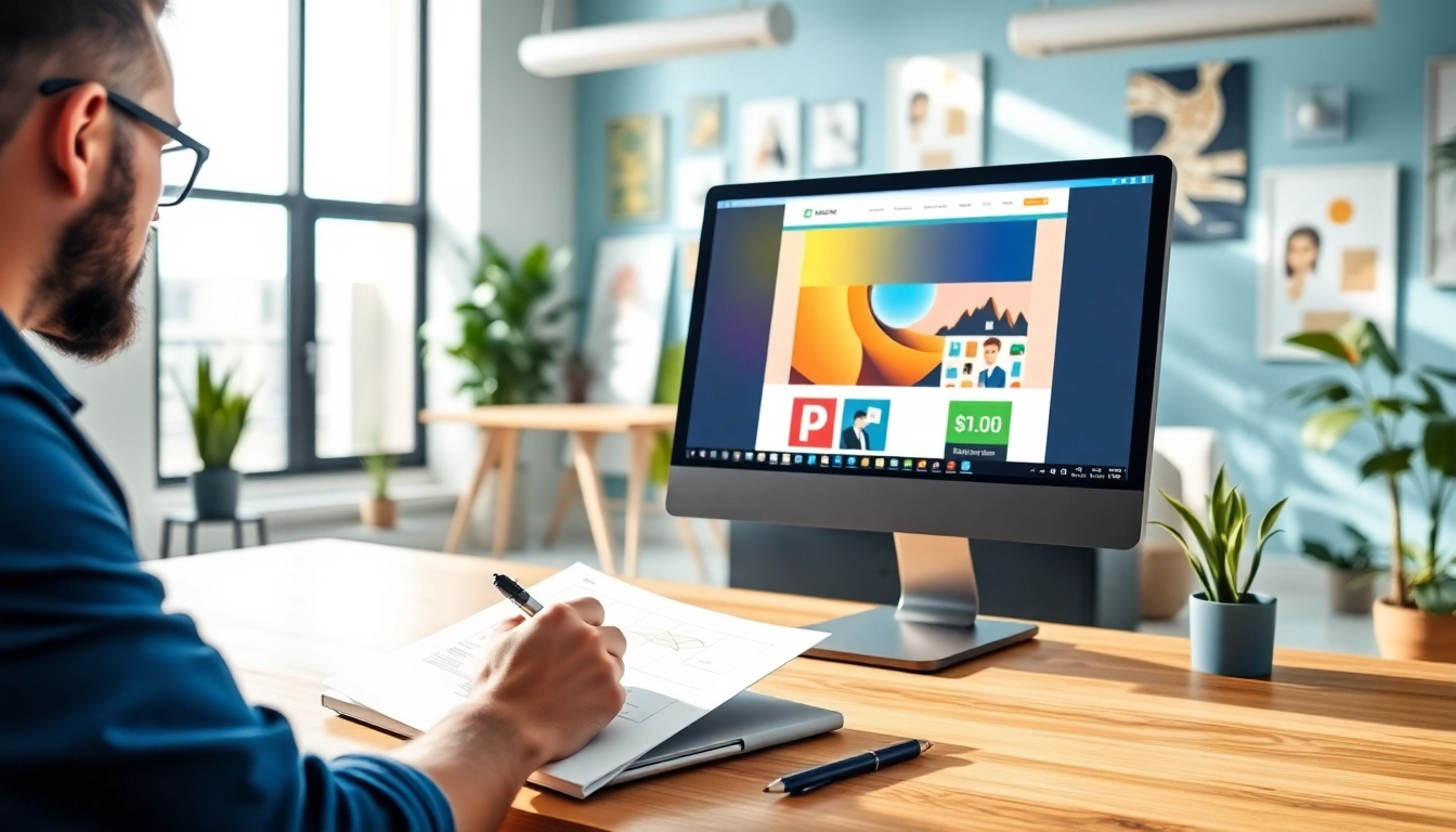 Showcasing Hereford Web Design ideas in a modern office with vibrant and innovative elements.