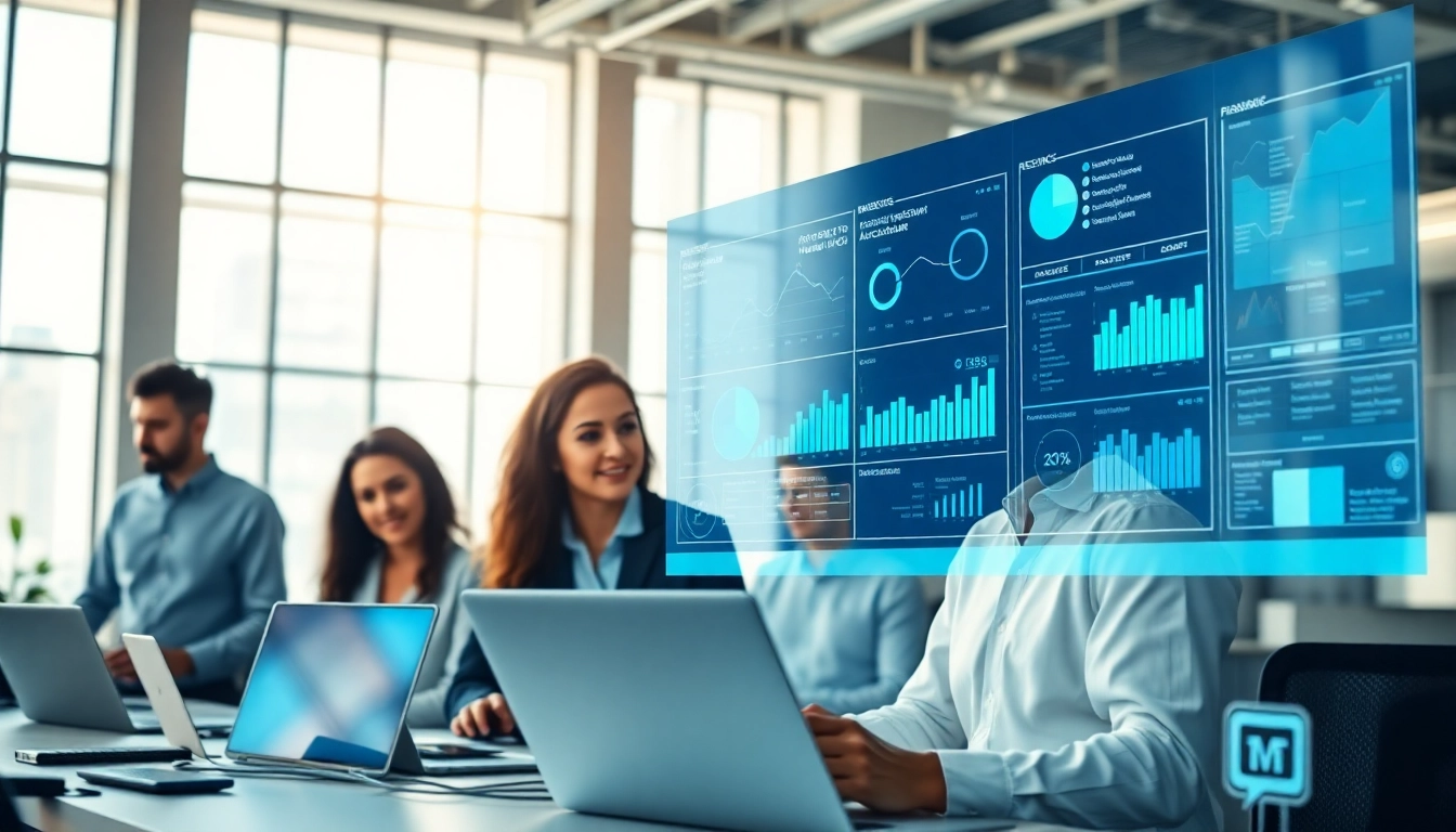 Enhance productivity with an AI assistant for enterprise in a modern office collaboration setting.