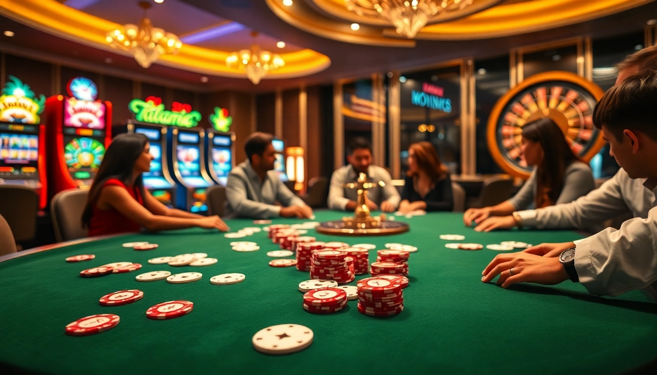Players strategize during an exciting casino game, emphasizing the role of PBN posts in enhancing online presence.