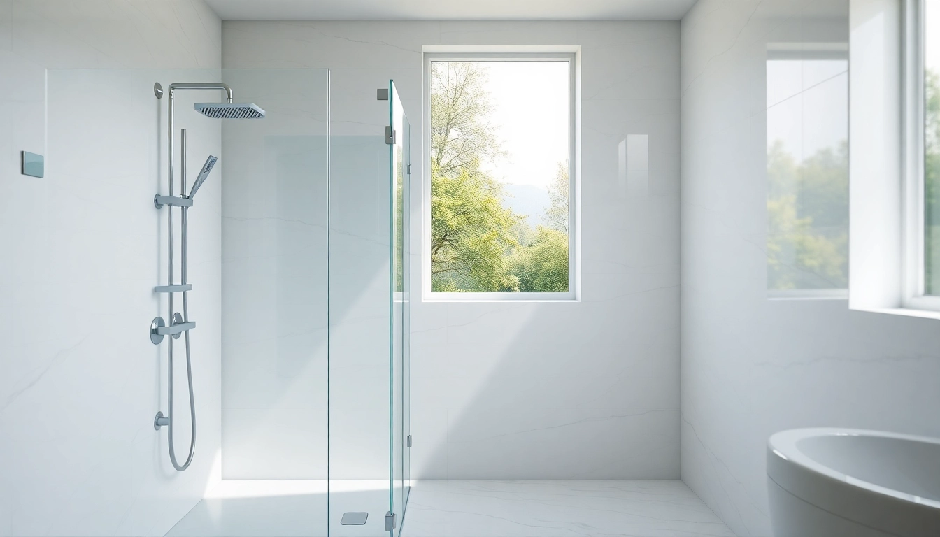 Découvrez les produits de sunny showers france dans une salle de bains moderne et élégante.