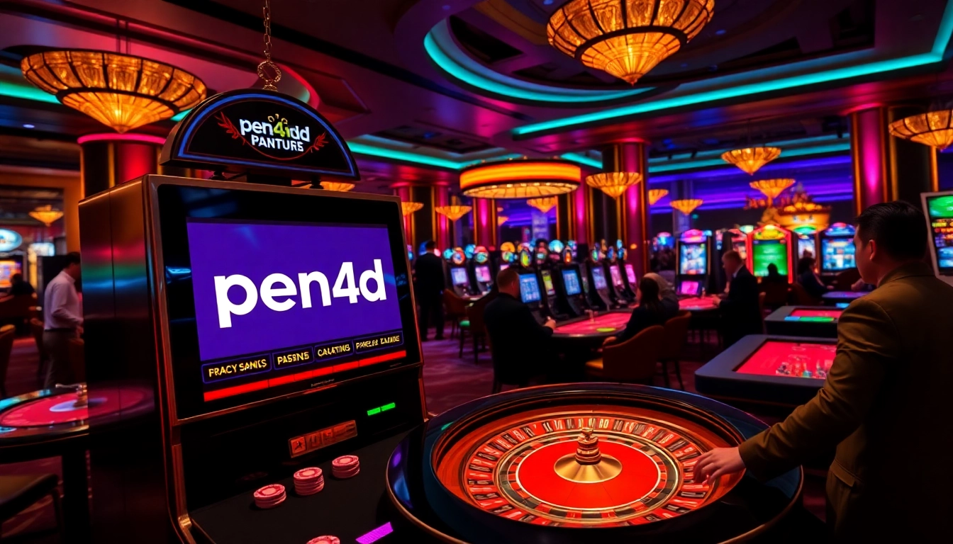 Experience winning moments with pen4d at a vibrant casino, featuring slot machines and thrilling gameplay.