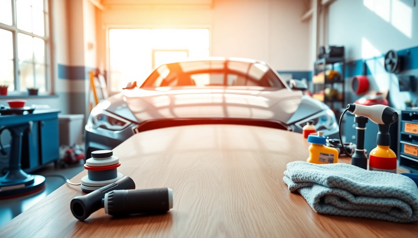 Experienced car detailing Chattanooga service presenting a freshly detailed vehicle in a bright garage.