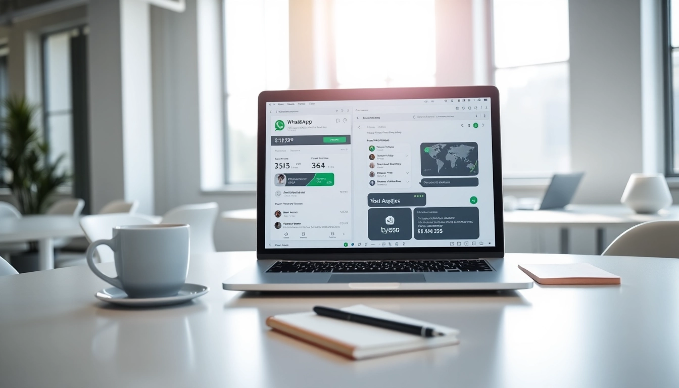 Utilize WhatsApp Smart CRM to efficiently manage customer interactions in a modern office.