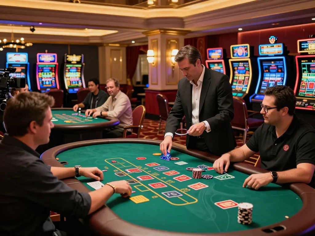 Participants engaging in a thrilling blackjack game at an upscale casino, representing nhà cái uy tín in action
