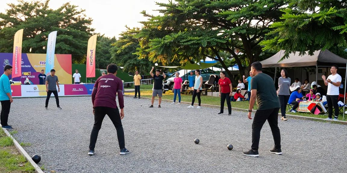 Aktivitas permainan petanque di fopikotagorontal.org dengan suasana ceria, kompetisi seru dan dukungan komunitas.