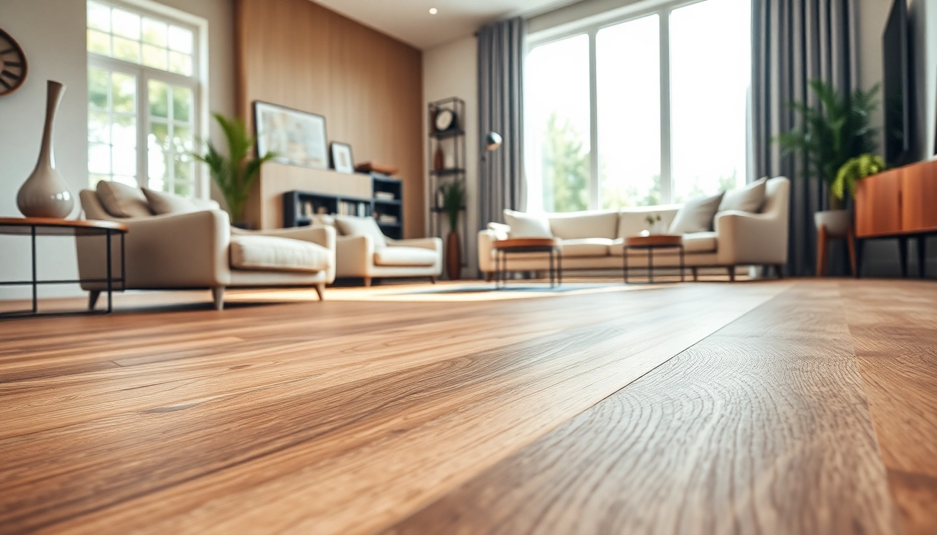 Discover beautiful luxury vinyl flooring near me in a bright, modern living room.