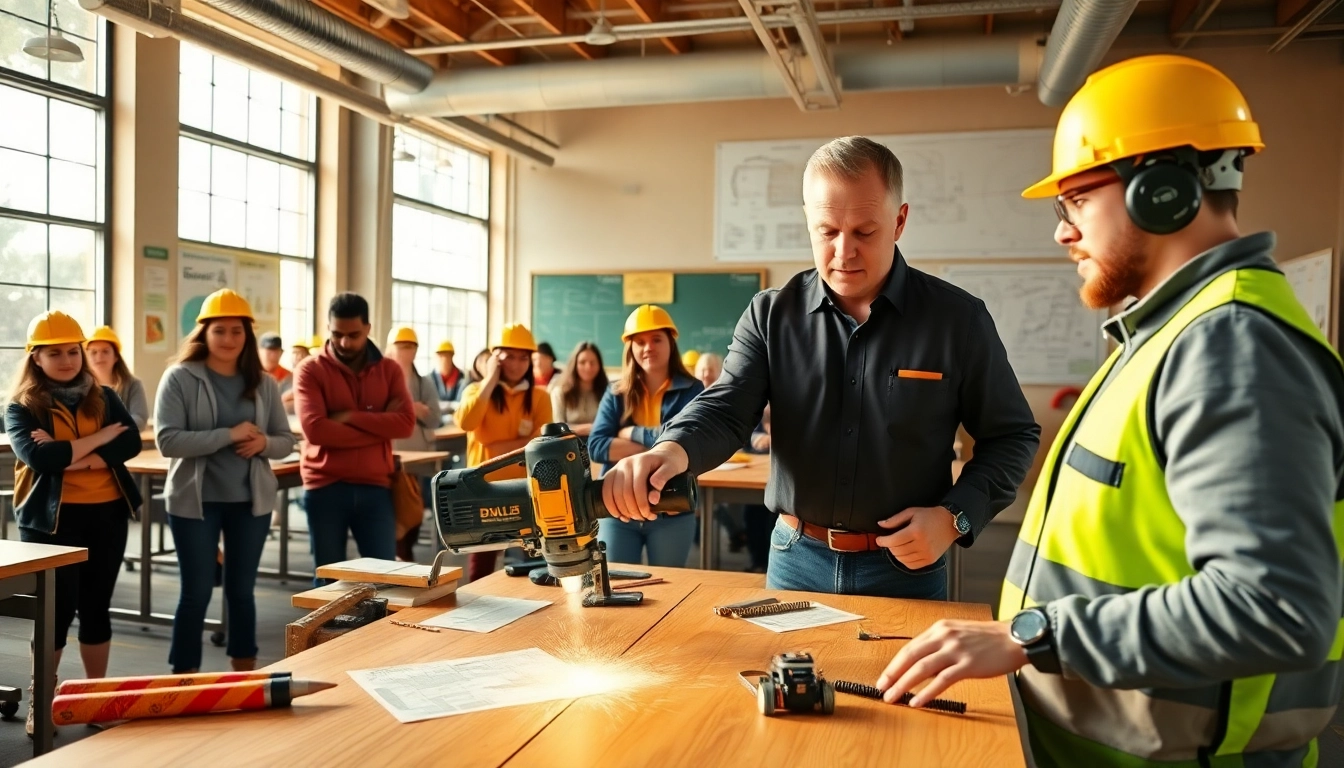 Learn about construction trade schools in Texas with students engaged in hands-on training.