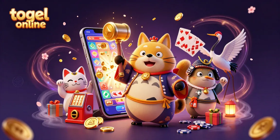 Engage with togel online and win with exciting lottery games in vibrant 3D illustration.