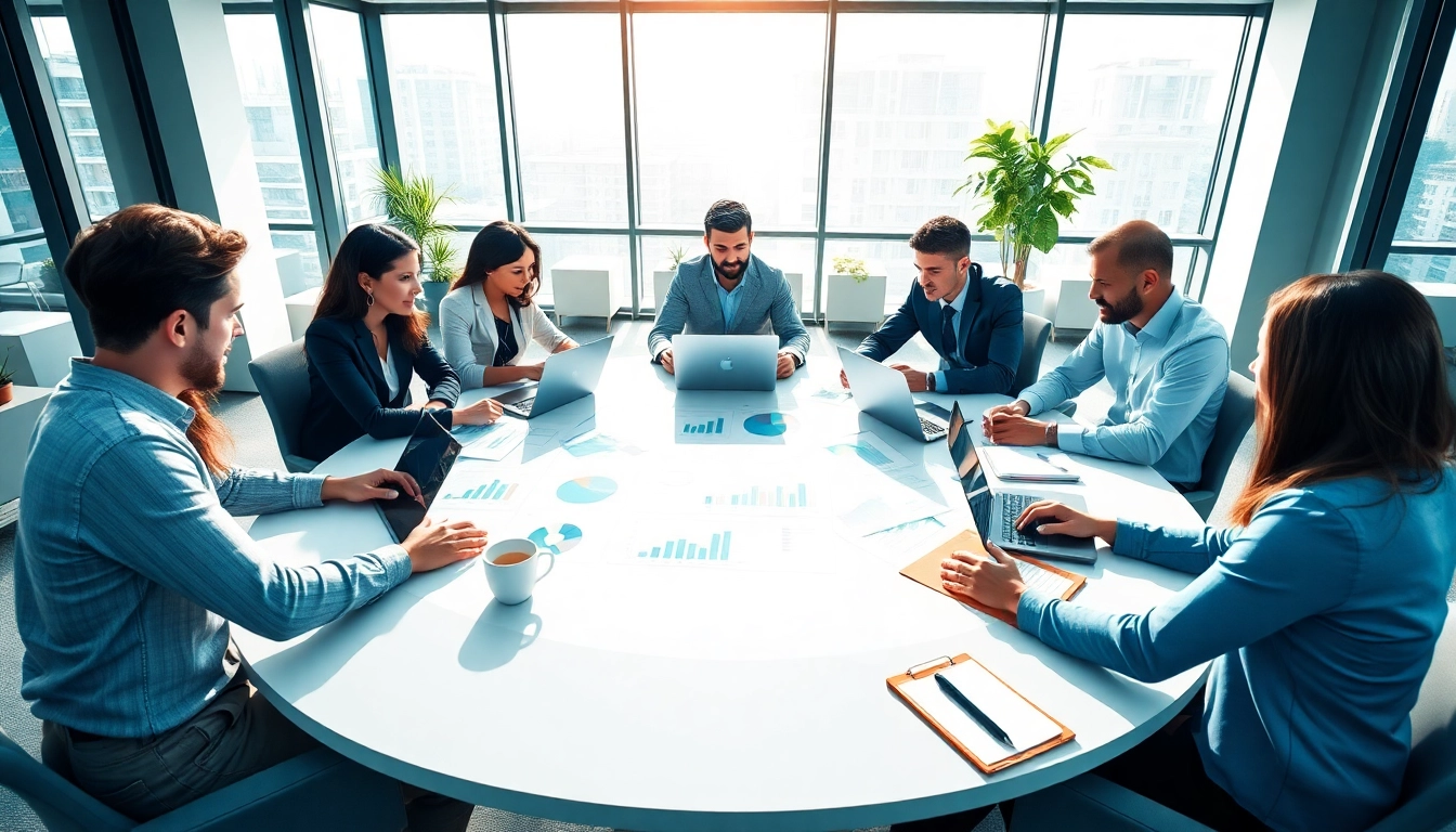 Engaging discussion on growth strategy trends during a professional meeting.