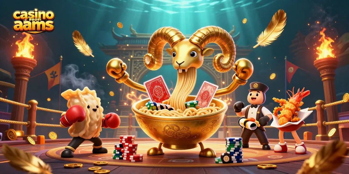 Il casino non AAMS offre un'atmosfera vivace con un enorme ramen che distribuisce carte e gettoni.