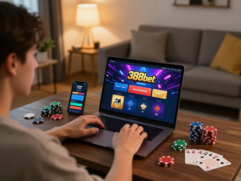 Engaging in online gaming at 388bet with vibrant graphics and strategic gameplay elements