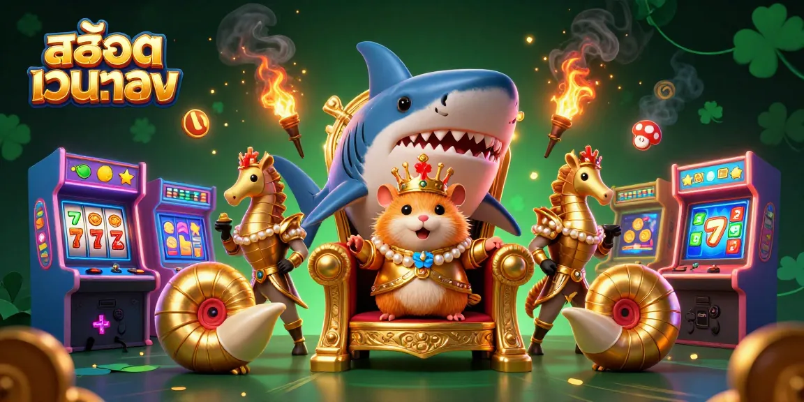 Experience exciting gameplay with สล็อตเว็บตรง as a cartoon hamster king commands a vibrant casino realm.