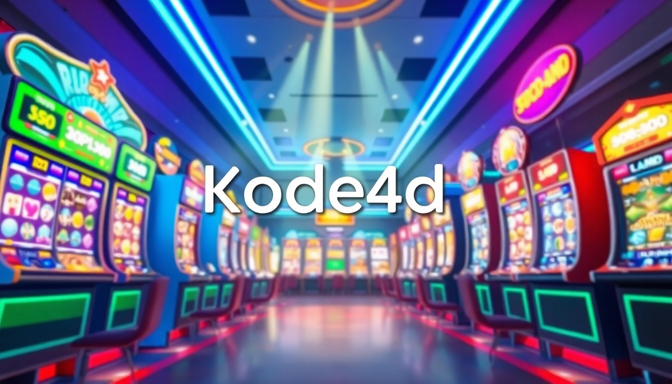 Kode4d online slot games with vibrant machines and lively digital interface