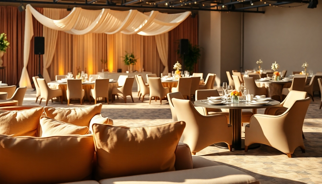Showcasing Event Furniture Rentals tailored for elegant events with stylish tables and chairs.