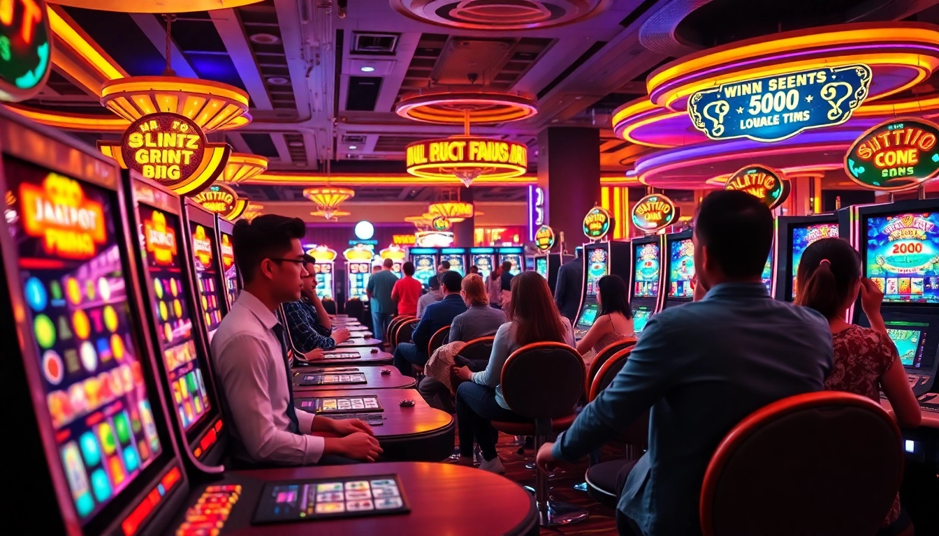 Pemain Slot Depo Pulsa menikmati jackpot yang mendebarkan di kasino yang mewah.