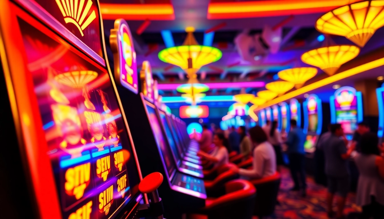 Mainkan slot online dengan mesin yang bersemangat dan ribuan koin yang berputar cepat.