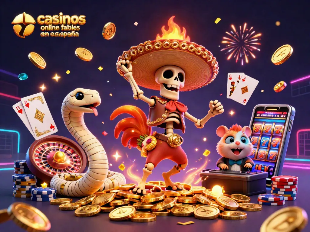 Disfruta de la emoción en casinos online fiables en España con personajes vibrantes y elementos de juego.