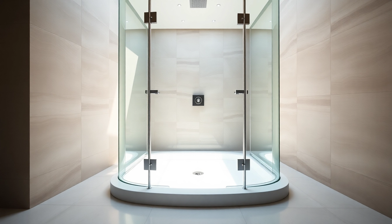 Elegante sonni Duschkabine in modernem Badezimmer-Design mit Glas und Chrom-Details.