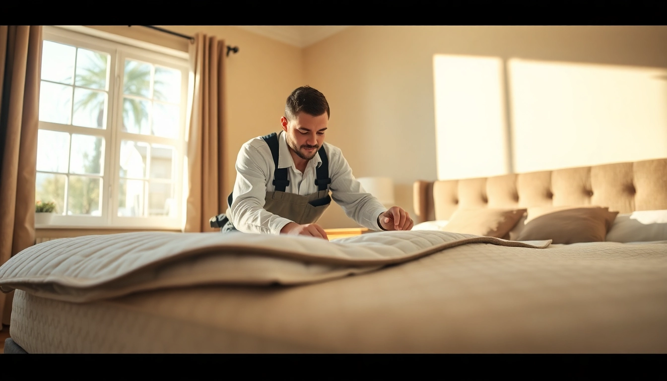 Fixing bed bug exterminator cost with a professional examining a bedroom.