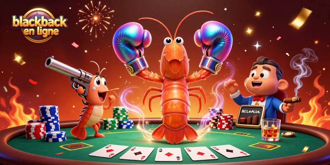 Jouer au blackjack en ligne avec des animations vives et un décor de casino captivant.