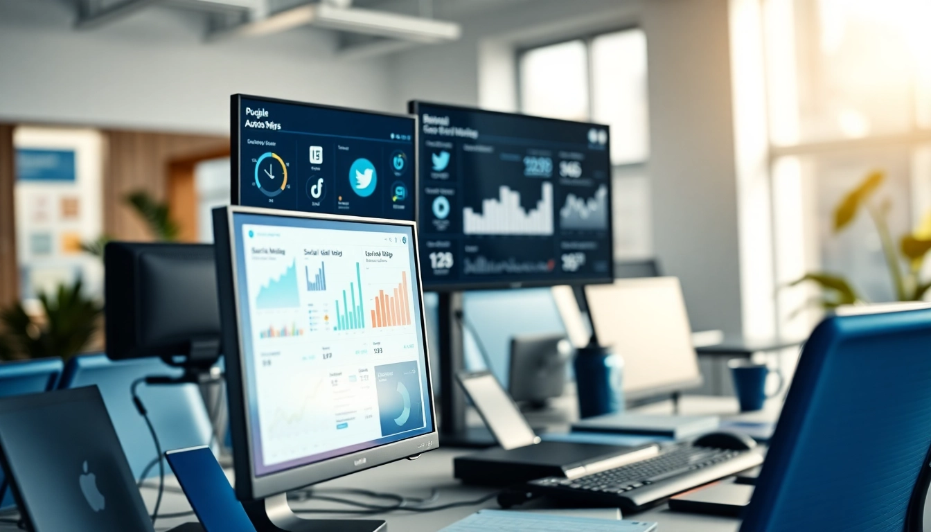Attractive digital workspace showcasing a cheap smm panel with social media metrics.