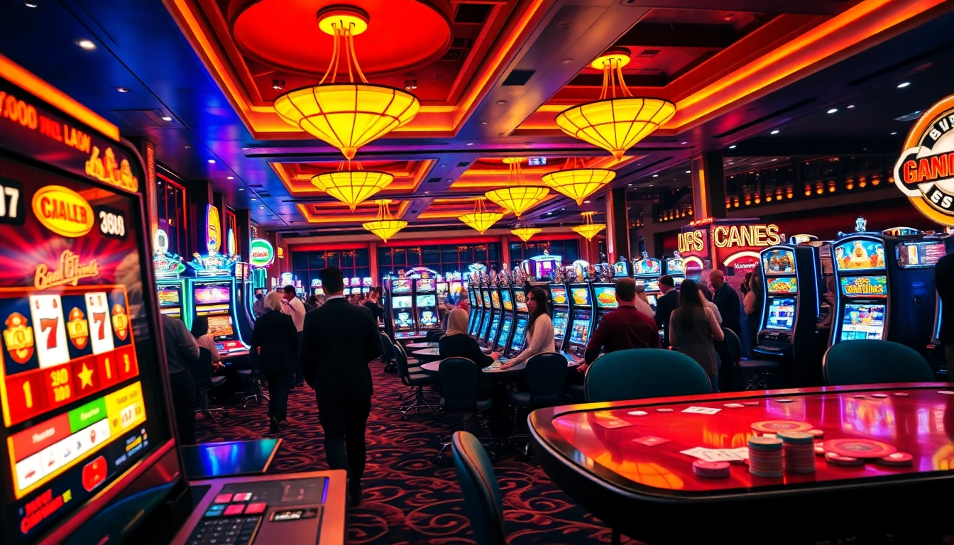 Menangkan apk slot dengan mesin slot cerah di kasino yang ramai.