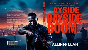 Bayside Boom illustrates Orlando Black in a dramatic action scene, showcasing suspense and intensity.