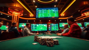 Engaged bettors enjoying the best sports betting sites India experience in a vibrant sportsbook