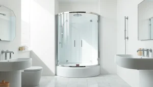 Erleben Sie die elegante sonni Duschkabine in einem modernen Badezimmer mit klaren Linien.