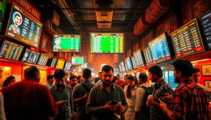 Engaging scene showcasing the best sports betting sites India with diverse participants actively betting.
