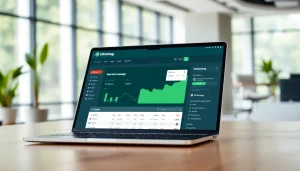 Ultramsg dashboard displaying messaging data on a modern office laptop