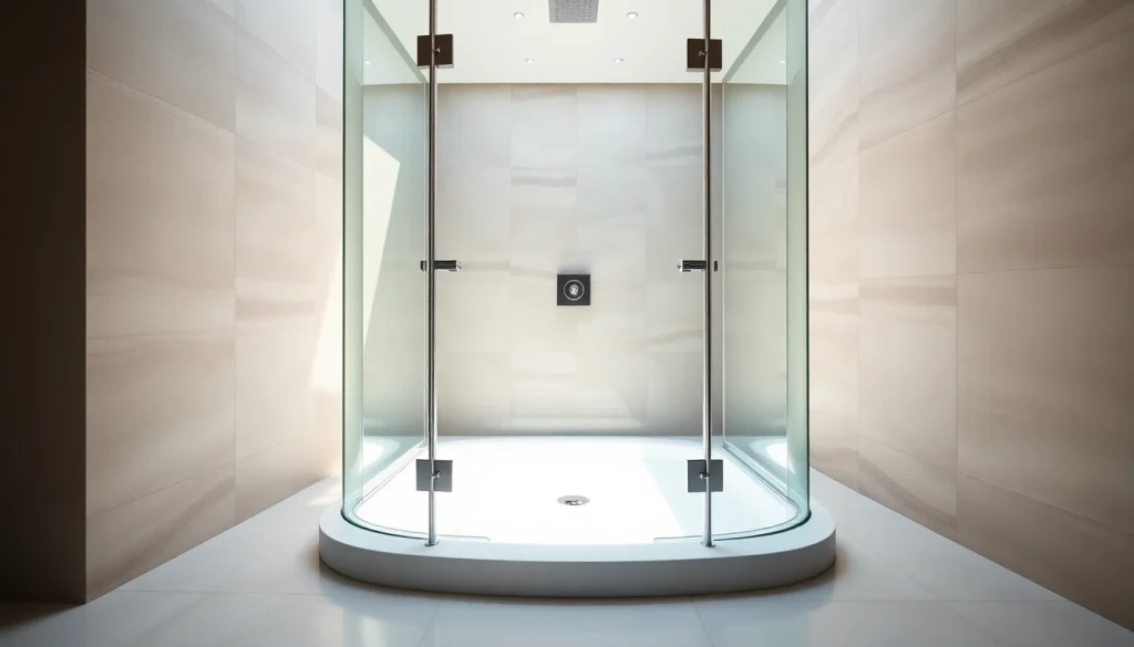 Elegante sonni Duschkabine in modernem Badezimmer-Design mit Glas und Chrom-Details.