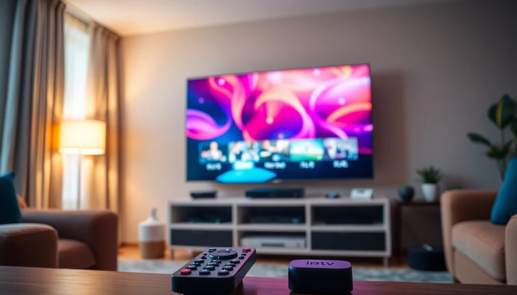 Enjoy seamless streaming with iron iptv showcased in a modern home entertainment setup.