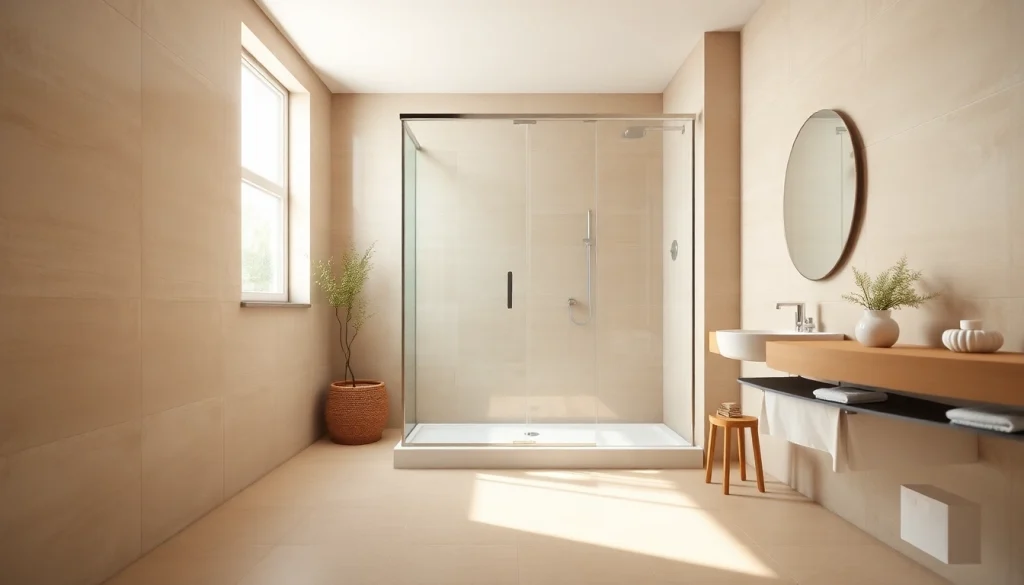 Admiring the paroi de douche à l'italienne dans une salle de bain moderne et élégante.