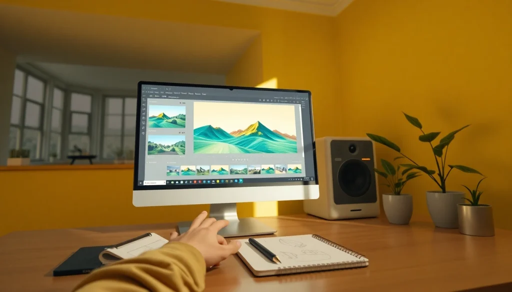 AI-generated image editing workspace with nano banana pro interface and creative elements.