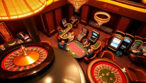 Experience the thrills of RR88 with vibrant casino gaming, including roulette and poker.