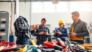 Engaging training environment at an electrician trade school Colorado highlighting hands-on learning.