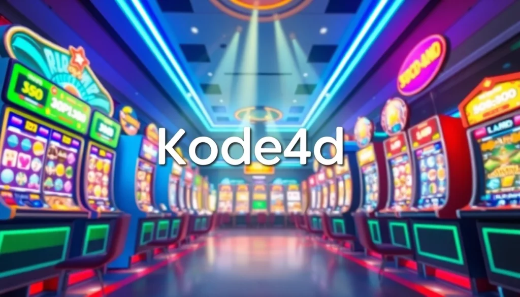 Kode4d online slot games with vibrant machines and lively digital interface