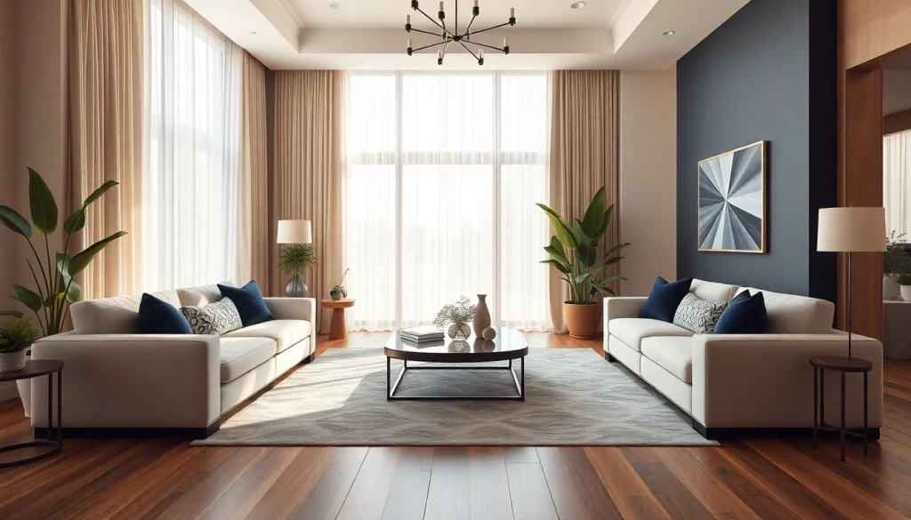 Transform an elegant living room with fresh ideas in interior design dubai showcasing modern and traditional elements.