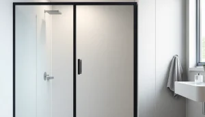 Choose a shower door black frame for an elegant bathroom aesthetic with modern appeal.