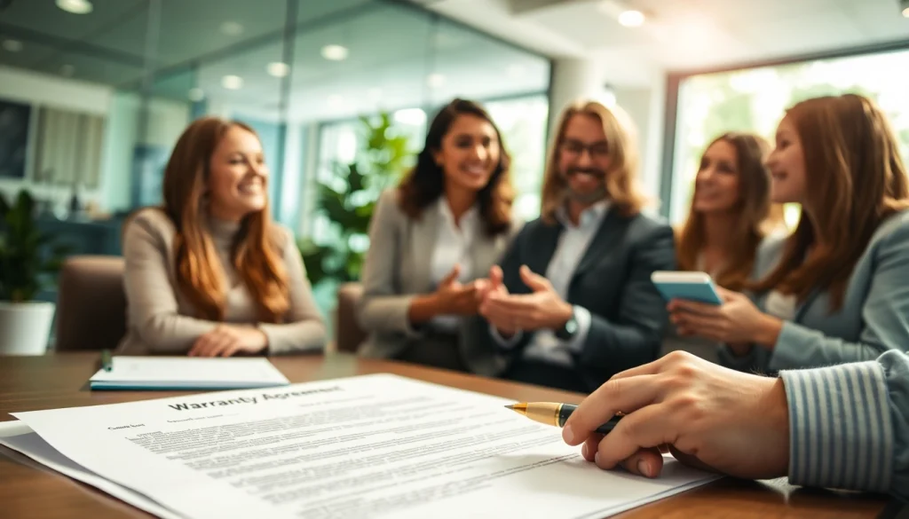 Discussing why choose Pretzel warranty in a professional office setting.