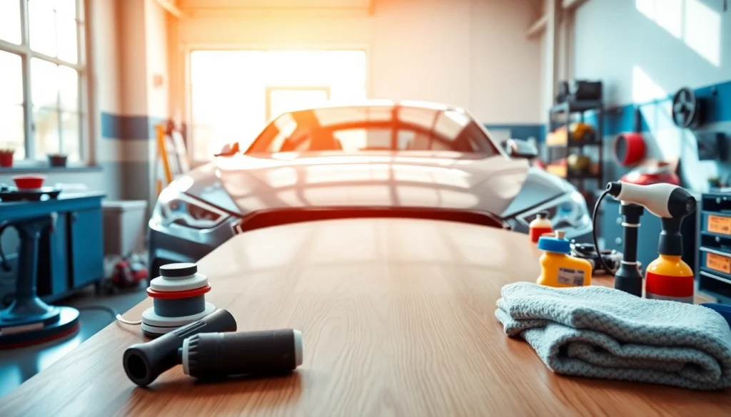 Experienced car detailing Chattanooga service presenting a freshly detailed vehicle in a bright garage.